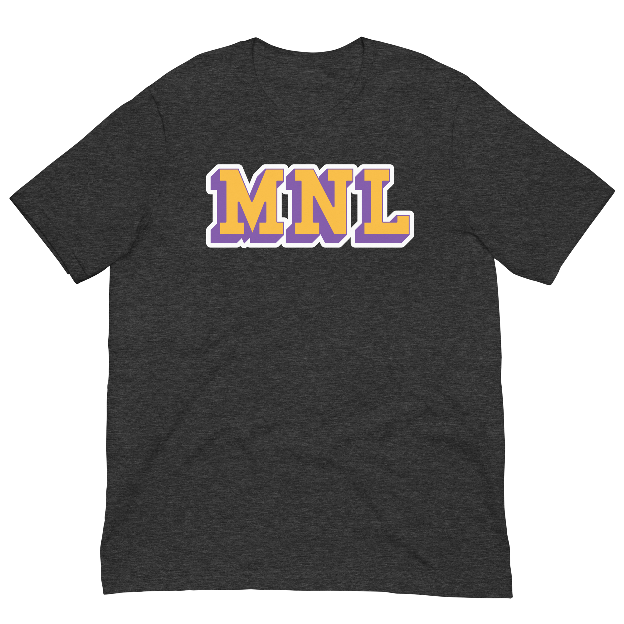 MNL Airport Code Purple and Gold Team Color Men/Unisex T-Shirt